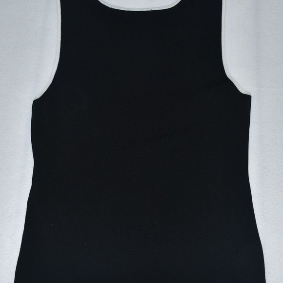 Petite Sophisticate Women Sz M Tank Top Size S Black Round Neck Sleeveless - Picture 4 of 6